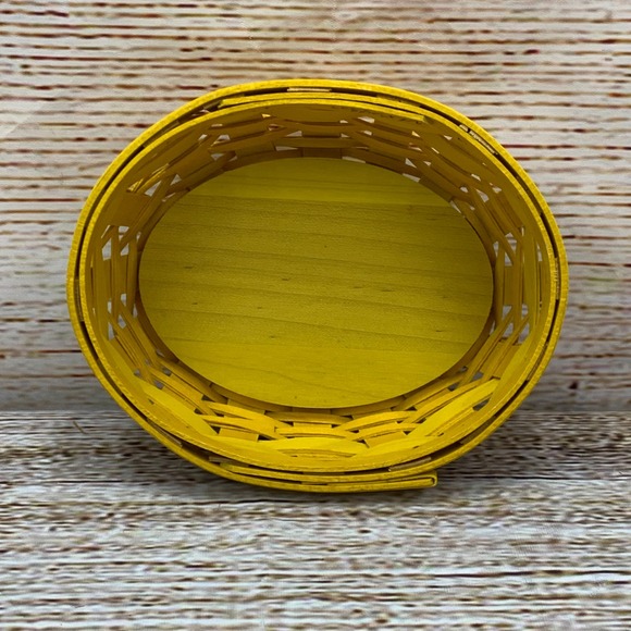 Longaberger Peeps Candy Dish Basket Yellow Ceramic Lid 2012 VLP Signed - Picture 5 of 10